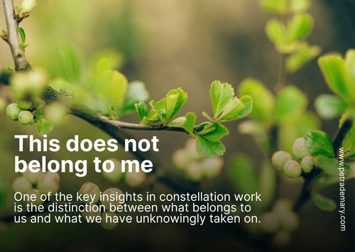 Constellation Work: Releasing What Does Not Belong to Me